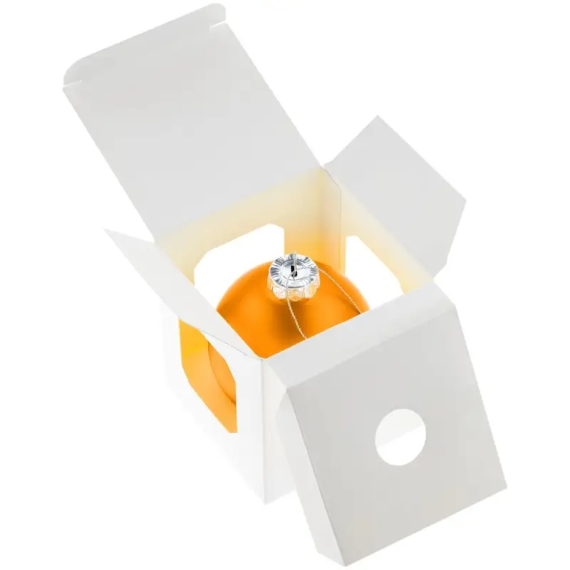 Елочный шар Finery Matt, 8 см, матовый оранжевый Елочный шар Finery Matt, 8 см, матовый оранжевый