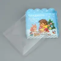 Коробка для кондитерских изделий с пластиковой крышкой «Сладкого Нового года», 13 х 13 х 3 см