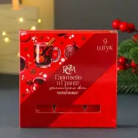 Набор чайных свечей ароматических "Глинтвейн&гранат" 9 штук Набор чайных свечей ароматических "Глинтвейн&гранат" 9 штук