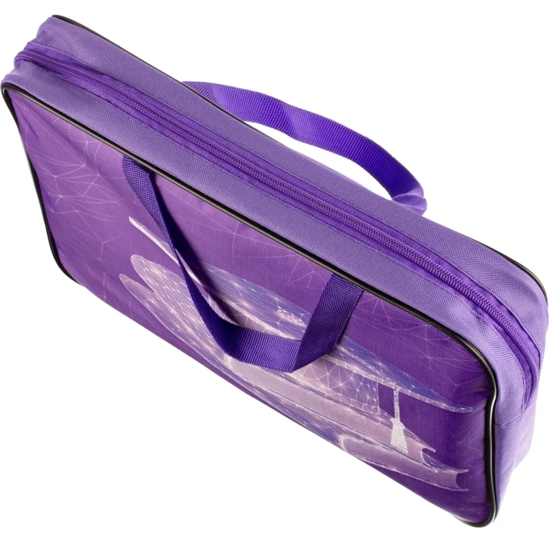 Папка для тетрадей школьн.А4 с ручк+тверд.дно,ШИРОКАЯтканьПШ-11,ЗНАНИЯ 2024