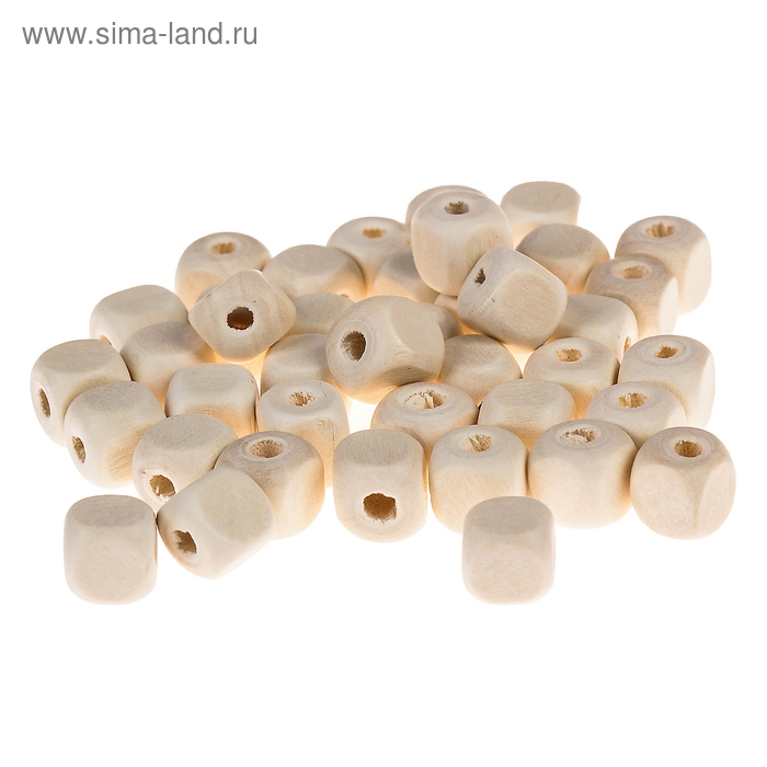 Бусины деревянные кубики 10х10 мм (набор 40 шт) без покрытия Бусины деревянные кубики 10х10 мм (набор 40 шт) без покрытия