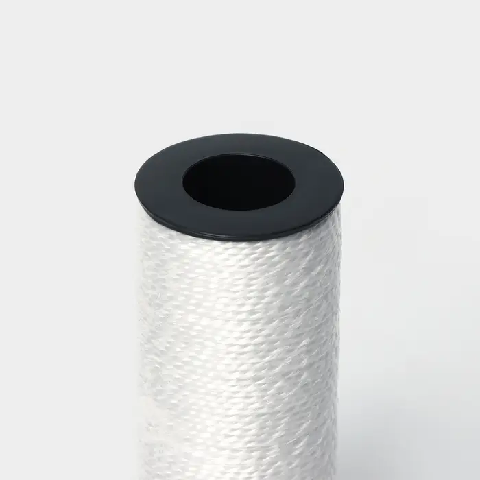 Нить крученая, 2-х прядная, ПП, d=1,3 мм, 50 м, белая Нить крученая, 2-х прядная, ПП, d=1,3 мм, 50 м, белая