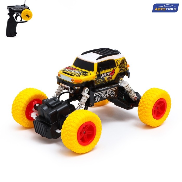 Джип радиоуправляемый «Краулер», работает от аккумулятора, цвет жёлтый Джип радиоуправляемый «Краулер», работает от аккумулятора, цвет жёлтый
