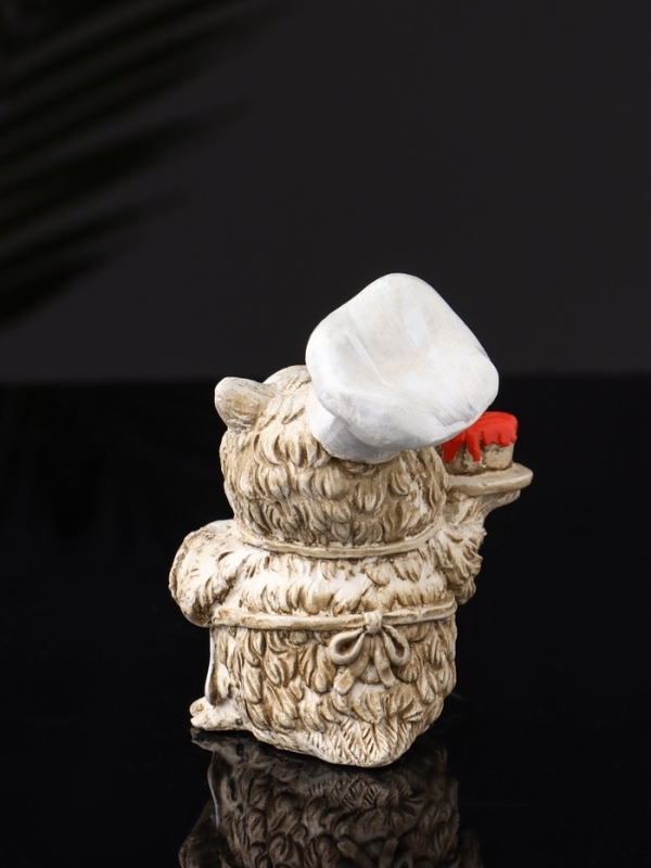 Набор фигур Набор фигур "4 совы на подносе" размер 20х10х10 см, бежевый