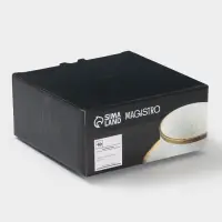 Чайная пара Magistro Poursephona, чашка 250 мл, блюдце d=16 см, фарфор, белая