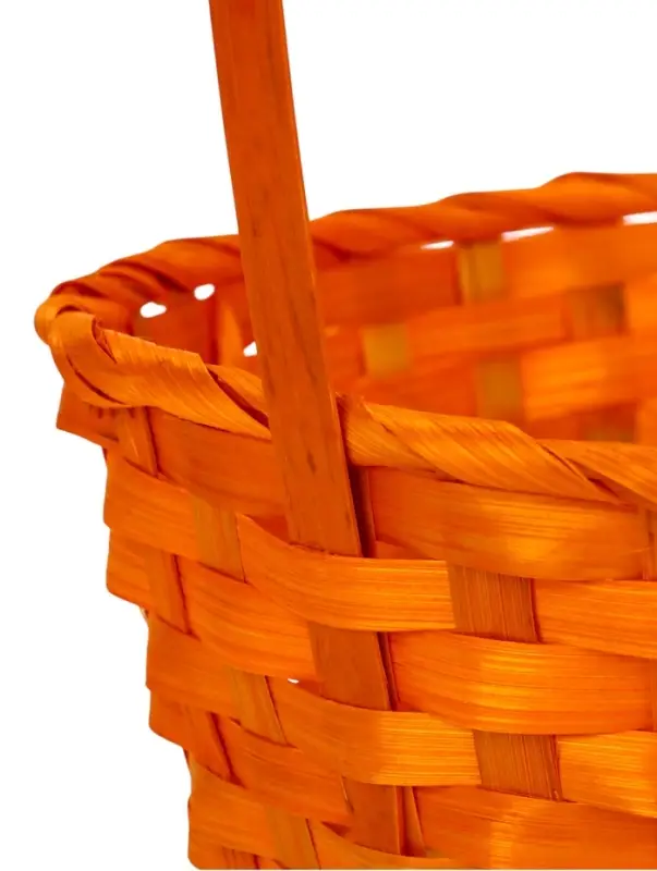 Набор корзин 3 шт 22х18x10 24х19x10 27х21x10 см ручка h=24/26/28 см оранжевый