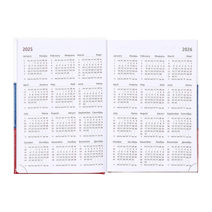 Ежедневник датированный 2025 года, deVENTE. Flag, A5 168 листов, твердая обложка кожзам с поролоном, тиснение фольгой, перфорация, ляссе, блок 70 г/м2 Ежедневник датированный 2025 года, deVENTE. Flag, A5 168 листов, твердая обложка кожзам с поролоном, тиснение фольгой, перфорация, ляссе, блок 70 г/м2