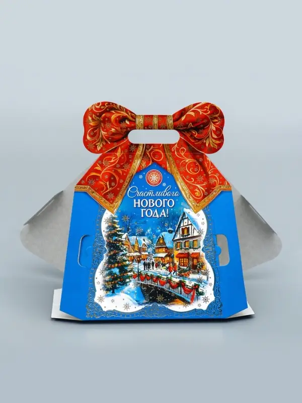 Коробка подарочная новогодняя «Пакет с бантом» 18×12×27.7 см Коробка подарочная новогодняя «Пакет с бантом» 18×12×27.7 см