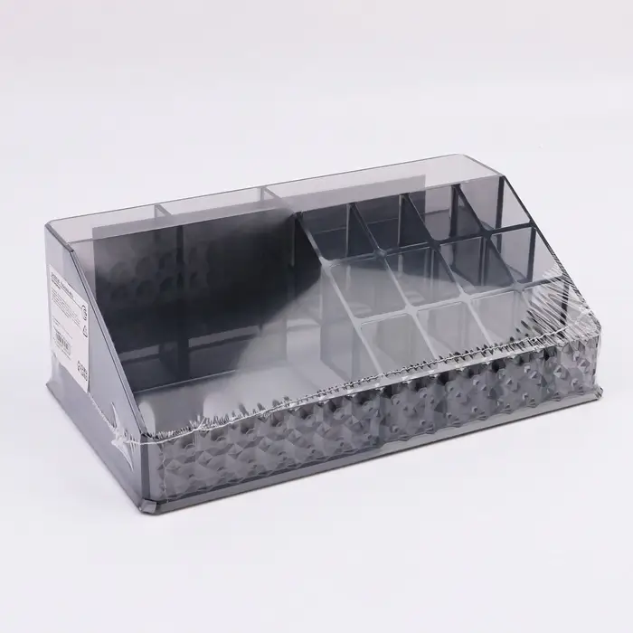 Органайзер для хранения косметики, 16 секций, 12.5&times;21.5&times;8 см, чёрный