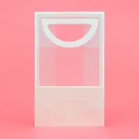 Пакет ПП с вырубной ручкой, прозрачный, 25&times;19&times;9 см, белый