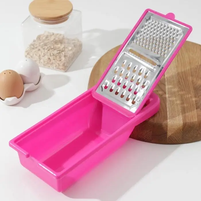 Тёрка с контейнером «Маргарита», 26×12×7 см, цвет МИКС Тёрка с контейнером «Маргарита», 26×12×7 см, цвет МИКС