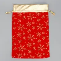 Мешочек подарочный «С Новым счастьем», снежинки, тиснение, 20 х 30 см Мешочек подарочный «С Новым счастьем», снежинки, тиснение, 20 х 30 см