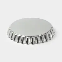 Форма для выпечки, d=21 см, h=3.3 см, жесть, серебристая