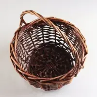 Корзина плетеная, 23х23х13х29 см, коричневый, ива