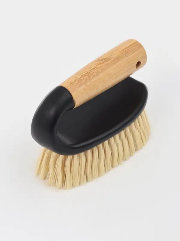 Щётка утюжок Доляна Meli, бамбуковая ручка, 12.5&times;6.5&times;9.5 см, чёрная