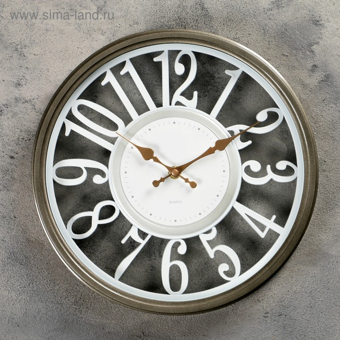 Часы настенные, серия: Интерьер, Часы настенные, серия: Интерьер, "Беата", плавный ход, d-29 см
