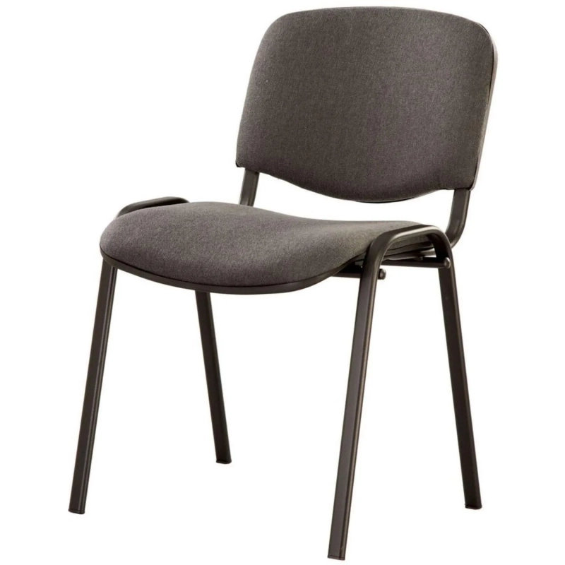 Стул 0MX_UA_EChair Rio(ИЗО/ISO) черн, ткань серая С-38