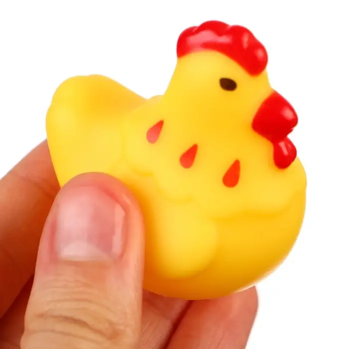Резиновые игрушки для ванны Крошка Я &laquo;Курочка и детишки&raquo;, с пищалкой, в наборе 4 шт.