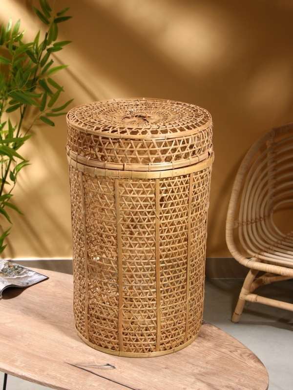 Корзина плетёная  Корзина плетёная "Баскет" бамбук 40х40х60 см, светлая