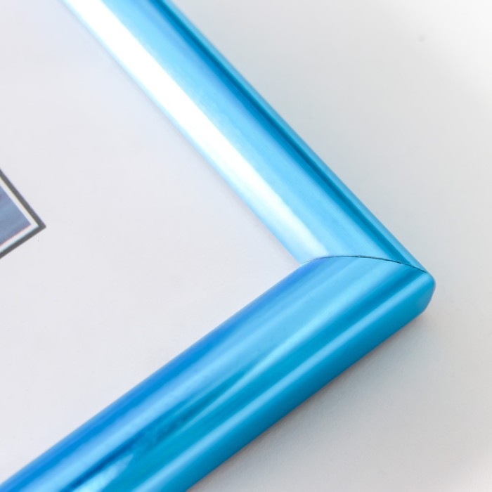 Фоторамка пластик Фоторамка пластик "Радуга" 15х21 см, аквамарин металлик