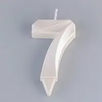 Свеча в торт «Грань», цифра 7, жемчужный, 6.5 см