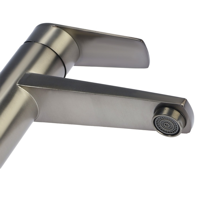 Смеситель для раковины ZEIN Z3761, однорычажный, высота излива 10.5 см, графит Смеситель для раковины ZEIN Z3761, однорычажный, высота излива 10.5 см, графит