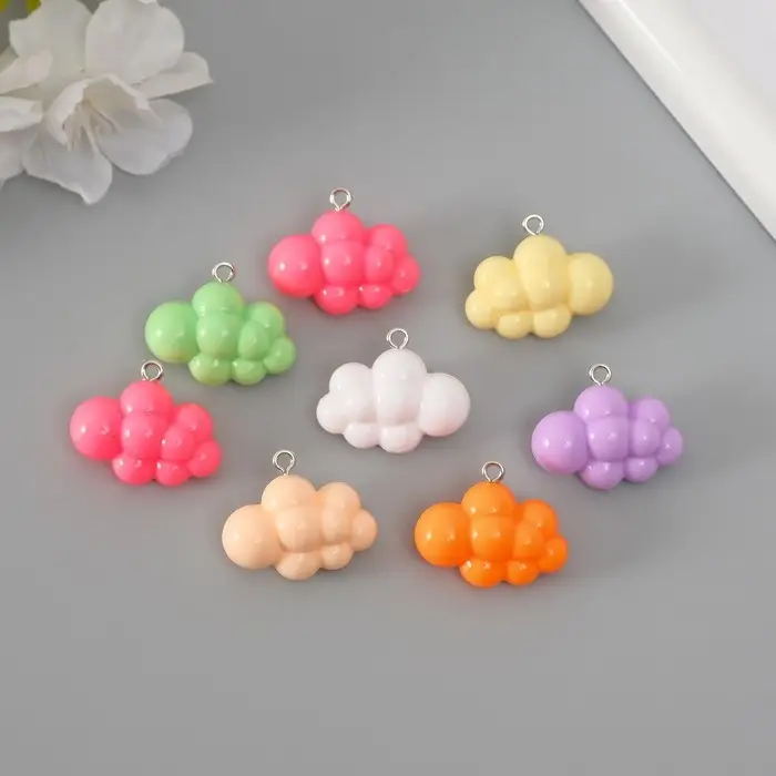 Подвеска для творчества пластик Подвеска для творчества пластик "Воздушное облако" МИКС 1,2х2,5х2,1 см