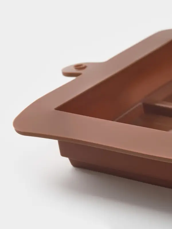 Форма для дубайского шоколада Форма для дубайского шоколада "Плитка" 25,5x15x2,5 см, цвет коричневый