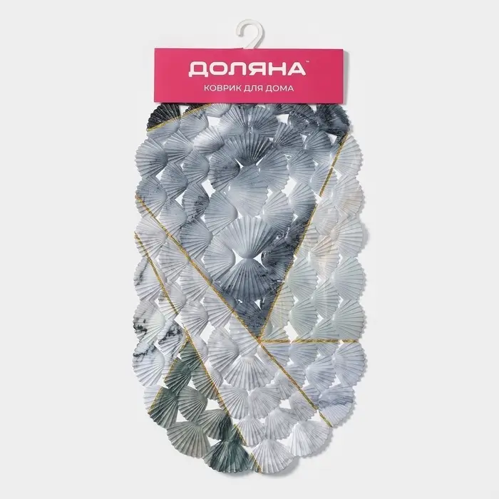 Коврик противоскользящий в ванну на присосках Доляна &laquo;Геометрика&raquo;, 35&times;65 см