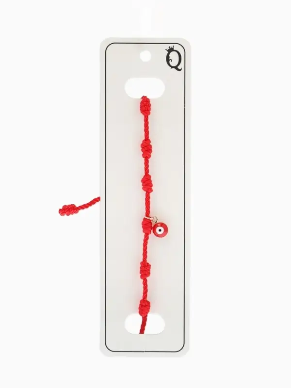 Браслет-оберег &laquo;Красная нить&raquo; узел с глазиком, цвет красно-белый