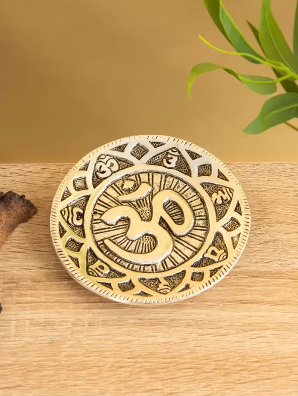 Подставка под благовония  Подставка под благовония "ОМ" алюминий