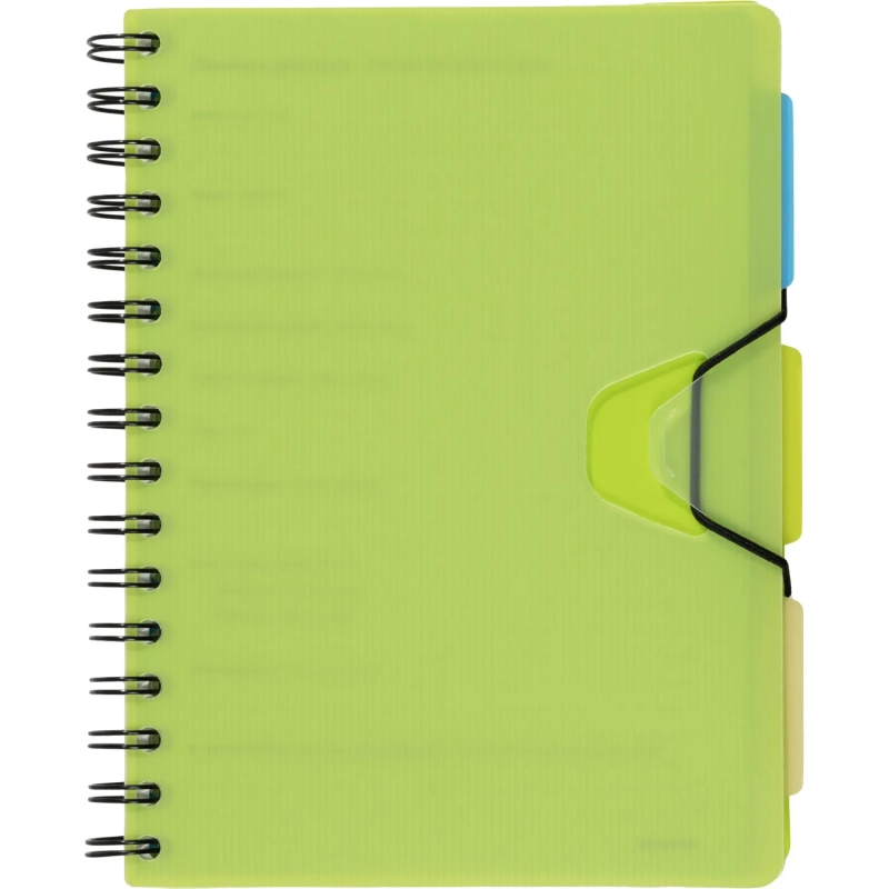 Ежедневник недатированный Bright Colours на спирали, &nbsp;А5, 272 стр., ЛАЙМ