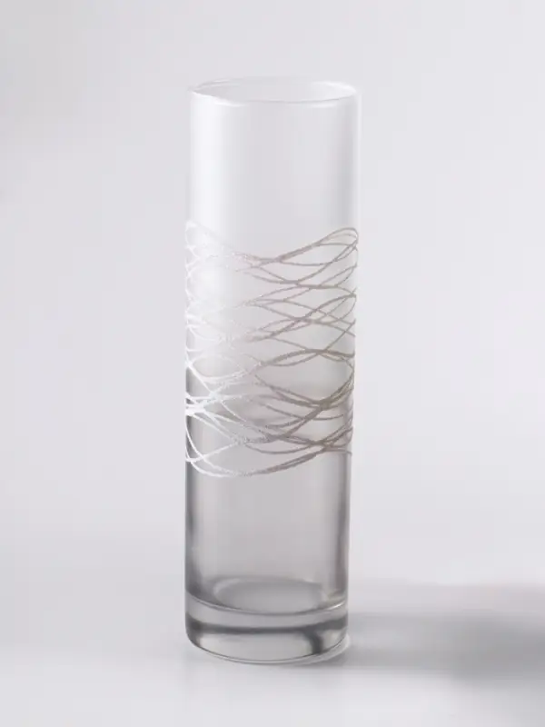 Ваза «Полли», дымка, прямая, h=26 см, стекло