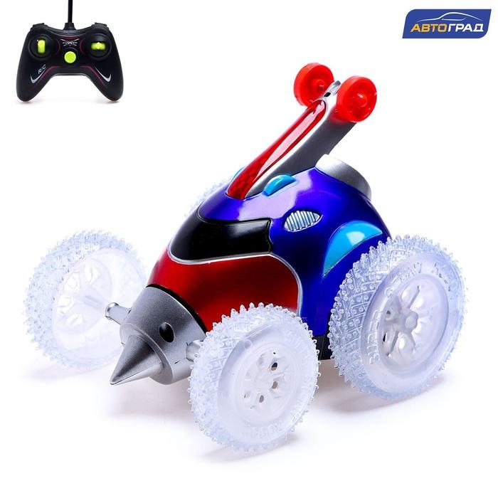 Перевёртыш радиоуправляемый «Скорость», работает от батареек, световые эффекты, цвет синий Перевёртыш радиоуправляемый «Скорость», работает от батареек, световые эффекты, цвет синий