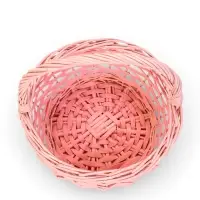 Набор корзин 2 шт  19х19х24, 15х15х8 см ручка h=14 см розовый