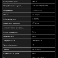 Микроволновая Печь HYM-D2075 23л. 800Вт белый-черный