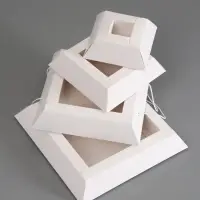 Коробка-пирамида на 5 ярусов для кейтеринга, закусок и фуршета 30 х 30 х 35 см