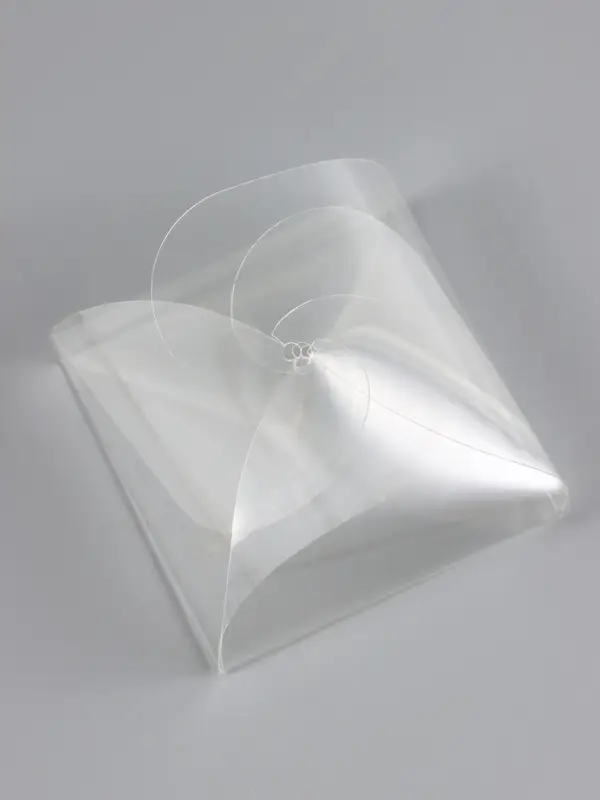 Складная прозрачная коробка из PVC, для упаковки подарков, 6.3×6.3×4 см