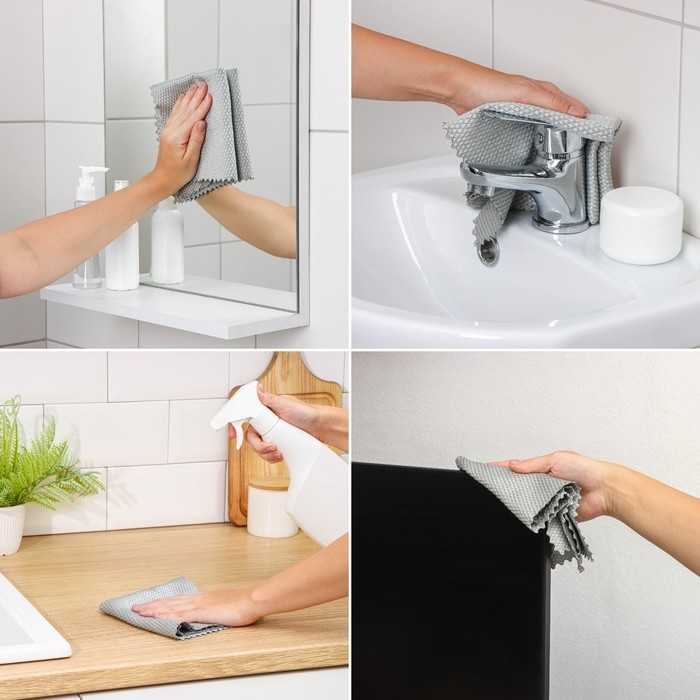 Салфетка микрофибра Raccoon «Блеск», 30×30 см, картонный конверт Салфетка микрофибра Raccoon «Блеск», 30×30 см, картонный конверт