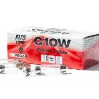 Лампа AVS Vegas 12V.С10W(SV8.5/8)L39мм. BOX 10шт.