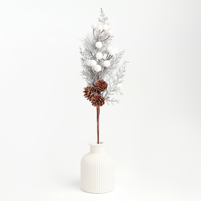 Новогодний декор &laquo;Серебрянная веточка&raquo;, 35 &times; 16 &times; 6 см