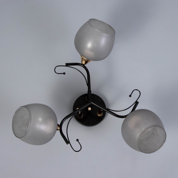 Люстра Люстра "Акапулько" 3х60Вт Е27 Коричневый, золото 52х52х24см