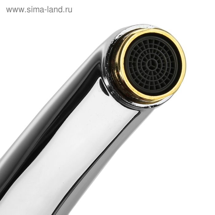 Cмеситель для кухни Accoona A4215, однорычажный, средний излив, с гайкой, латунь, хром Cмеситель для кухни Accoona A4215, однорычажный, средний излив, с гайкой, латунь, хром