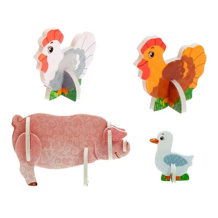 3D Конструктор «Ферма», 17 деталей 3D Конструктор «Ферма», 17 деталей