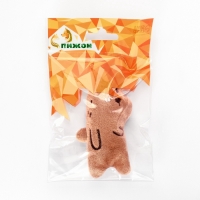 Игрушка для кошек с кошачьей мятой, 10 см, коричневая