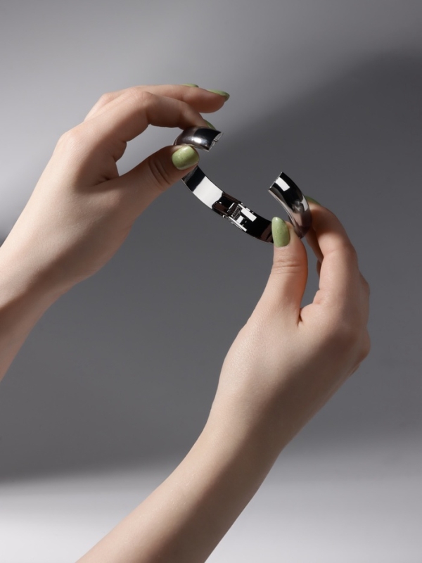 Браслет металл «Тренд» объёмный, цвет серебро Браслет металл «Тренд» объёмный, цвет серебро