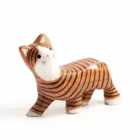 Фигурка &laquo;Полосатая кошка&raquo;, 11&times;3&times;9 см, дерево, МИКС