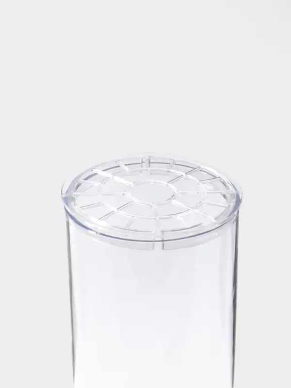 Ваза пластик настольная с крышкой "Альваро" 25х10 см, прозрачный