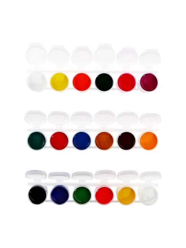 Гуашь 18 цветов &times; 15 мл ZOO, блок-тара