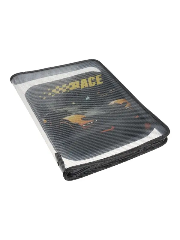 Папка для труда А4 &laquo;Авто на старте&raquo;, молния вокруг/откидная планка